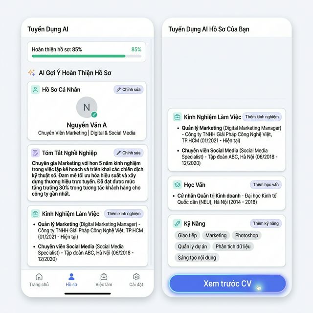 AI tự động tạo CV